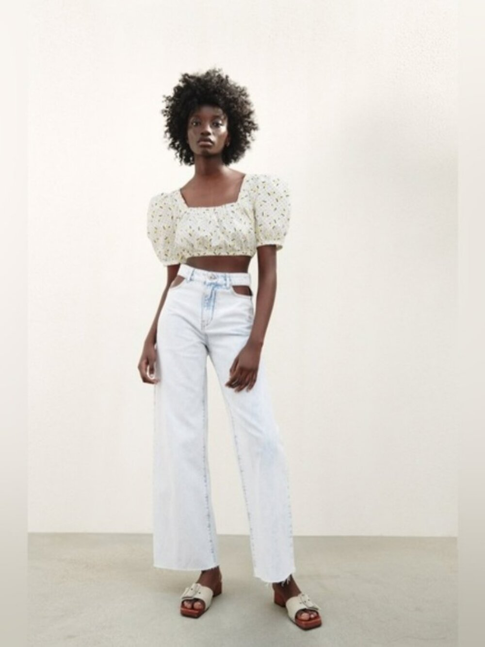 🦋BLOGGERS FAVORITE🦋 ZARA Z1975 WIDE LEG CUT OUT JEANS Size 8